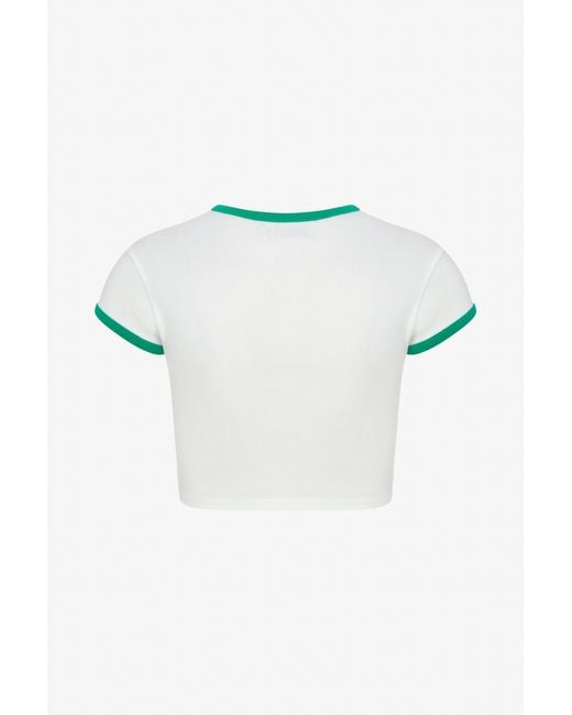 Je Te Veux Blue Eden Kiss Swan Print Baby Tee