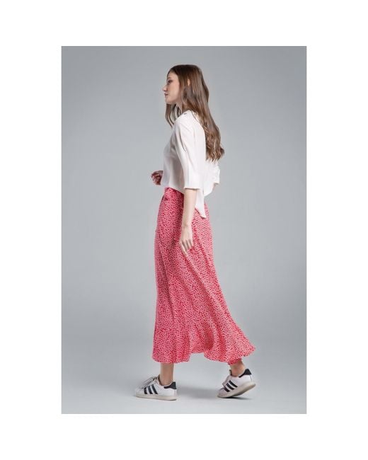 Rumour London Pink Stella Ruffled Wrap Skirt