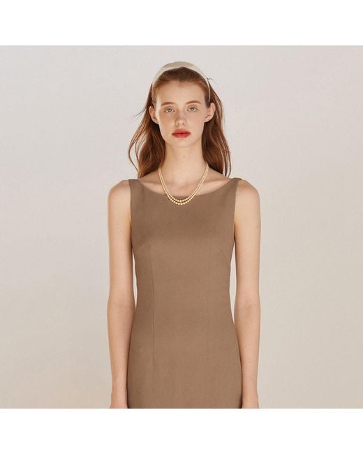 Belsize25 Brown Oto Series – Office To Off-Duty Mini Dress