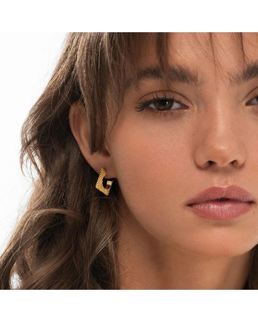 Zoe & Morgan Metallic Cusco Hoop Earrings