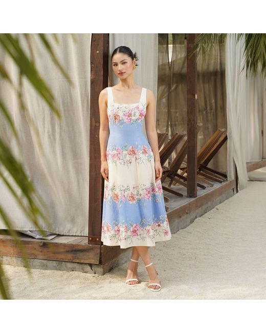 Yumi Kim Blue Sienna Lush Luau Linen Dress