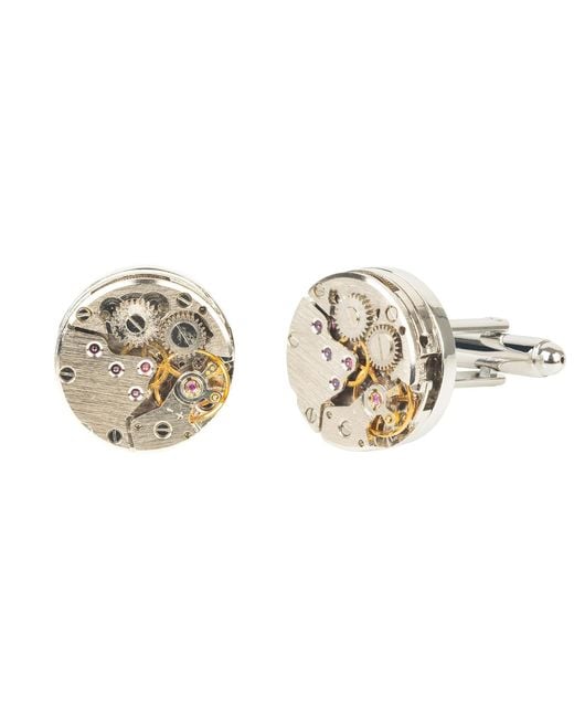 Latelita London Metallic Watch Movement Cufflink for men