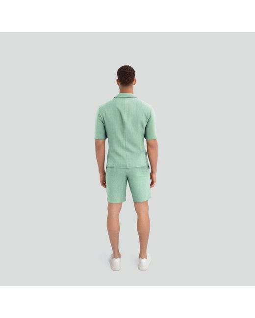 Maui X Lolita Green Gio Seersucker Tailored Short Set for men