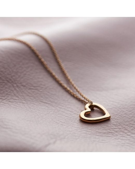 Posh Totty Designs Metallic Yellow Gold Plated 'love' Mini Heart Necklace