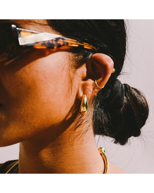 Lala Salama Metallic Classic Chubby Hoops