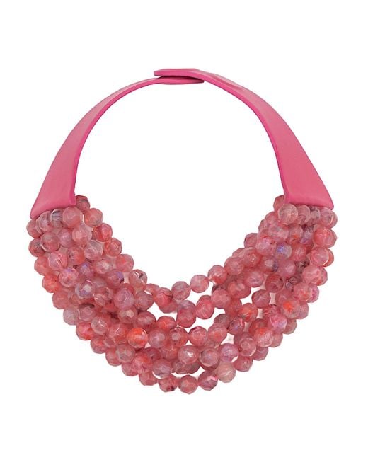 Fairchild Baldwin Red Bella Hibiscus Necklace