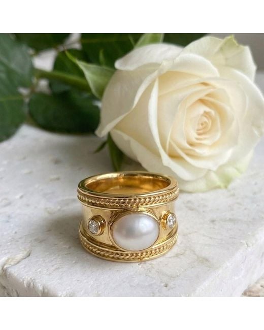 GEM BAZAAR Metallic The Siren Pearl Ring