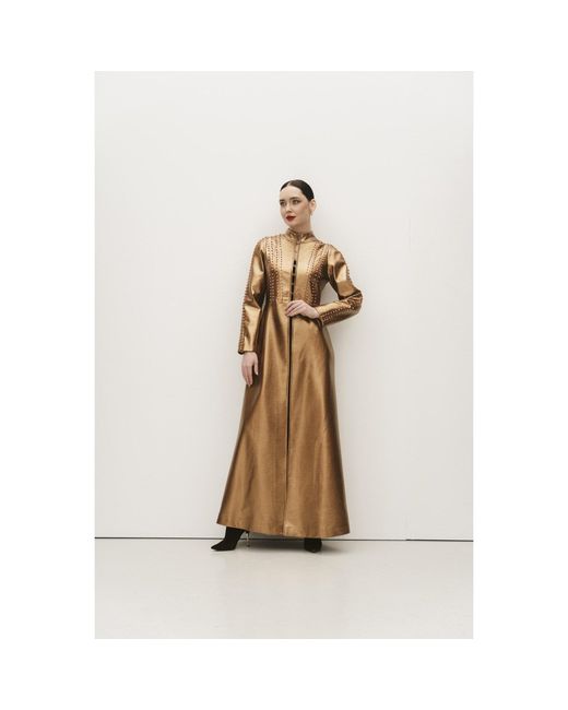Roqaia Fashion House Brown Golden Armor