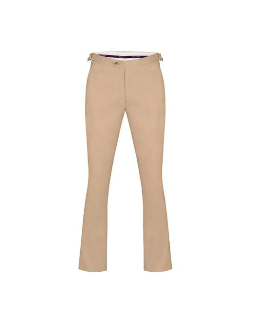 DAVID WEJ Natural Neutrals Ashford Relaxed Trouser With Side Adjusters for men