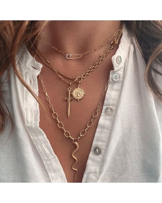 IN CAUDA VENENUM Metallic Wadjet Necklace