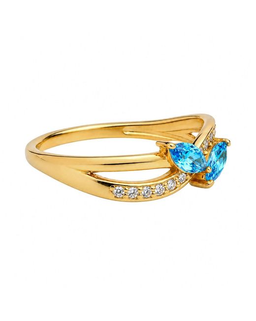 Belinda Jewelz Blue Swiss Marquise Bypass Birthstone Ring