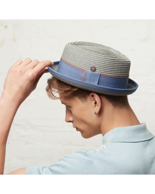 Dasmarca Hats Gray Dasmarca Durban Summer Diamond Crown Light Weight Breathable Porkpie Hat for men