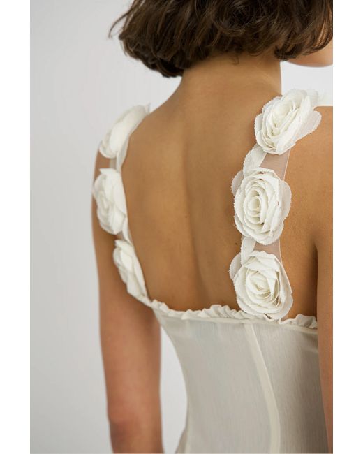 Amy Lynn White Neutrals Loren Semi Sheer Maxi Dress