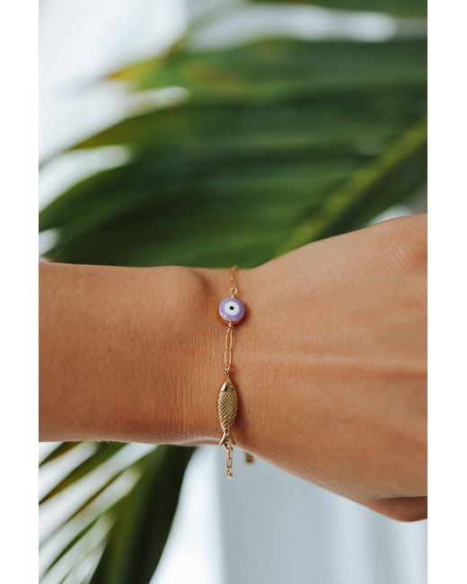 Adriana Pappas Designs Metallic Fisheye Chain Bracelet