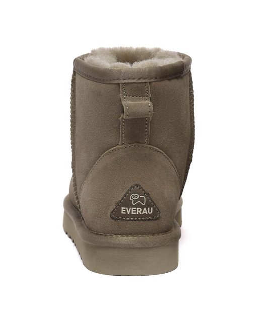 EverAu Australia Brown Ostrich Leather Short Boots