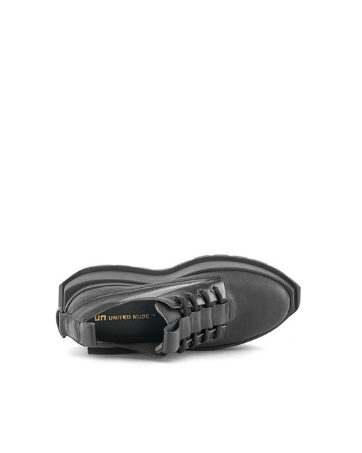 United Nude Black Vegetan Leather Derby Lace-Up Shoes