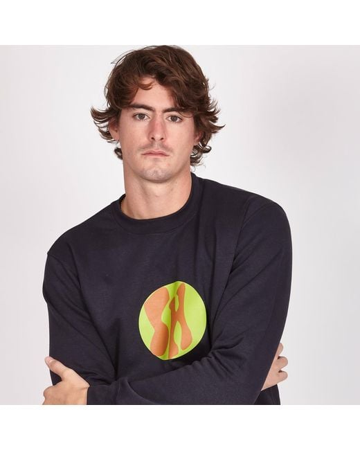 SOHUMAN Blue Guer Organic Cotton Sweatshirt