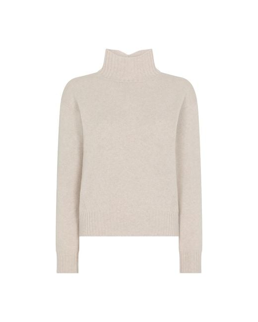 Really Wild Clothing White Neutrals Kinalba Lambswool High-Neck Sweater