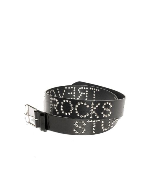 Stuart Trevor Black Rocks Studded Leather Belt
