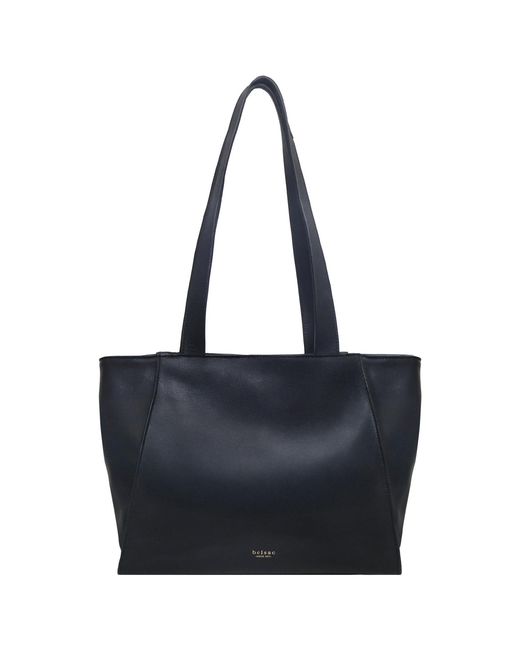 BELYSA Blue Paprika, Leather Shopper