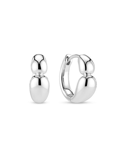 Sif Jakobs Jewellery Metallic Earrings Goccia Creolo Piccolo Pianura