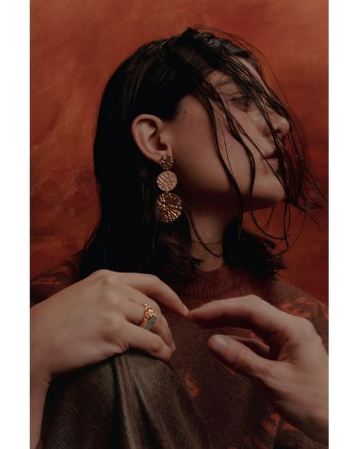 Lavani Jewels Metallic Geyser Earrings