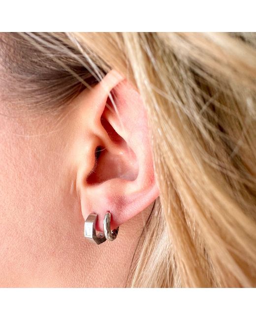 Evie Jewelry Metallic Momentum Waterproof Huggie Hoop Earrings