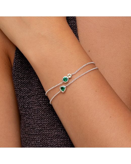 Dower & Hall Metallic Greens Tutti Frutti Duo Chain Bracelet