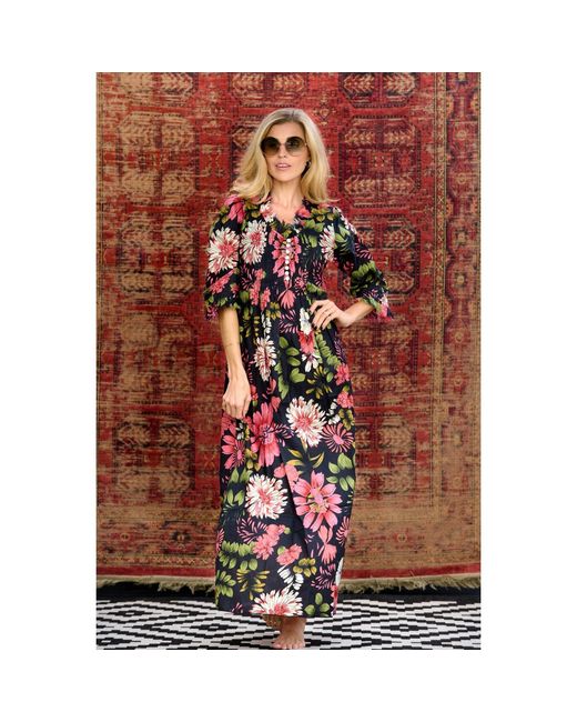 At Last Red Cotton Annabel Maxi Dress
