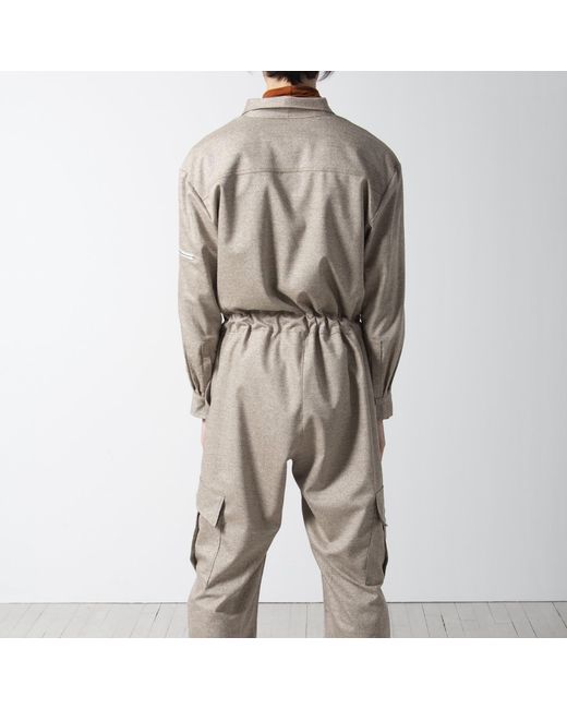 carlton jones Gray Cargo Coverall for men
