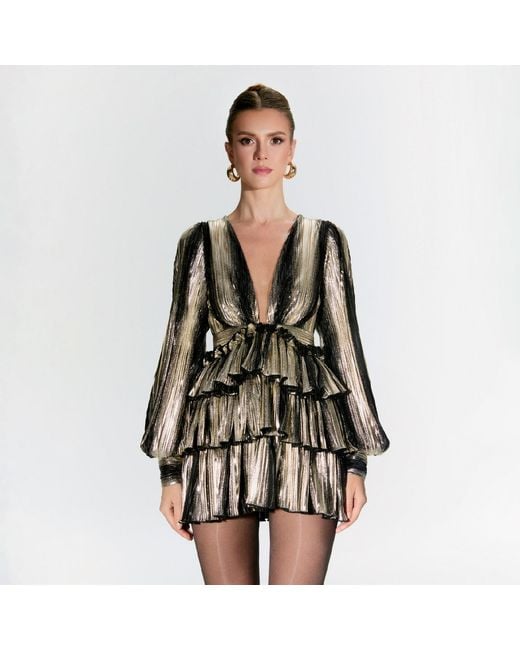 Nur Karaata Black Lutetia Mini Dress
