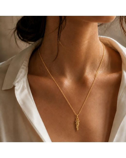 Unaloe Metallic Plated See No Evil Italian Horn Pendant Necklace