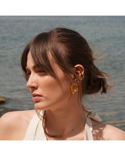 LINYA JEWELLERY Yellow Tina Big Earrings