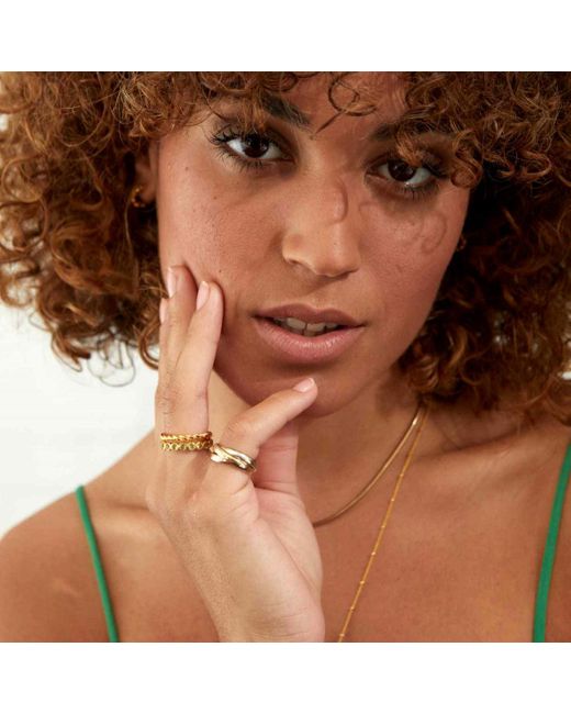 Auree Jewellery Metallic Alhambra Vermeil Twisted Ring