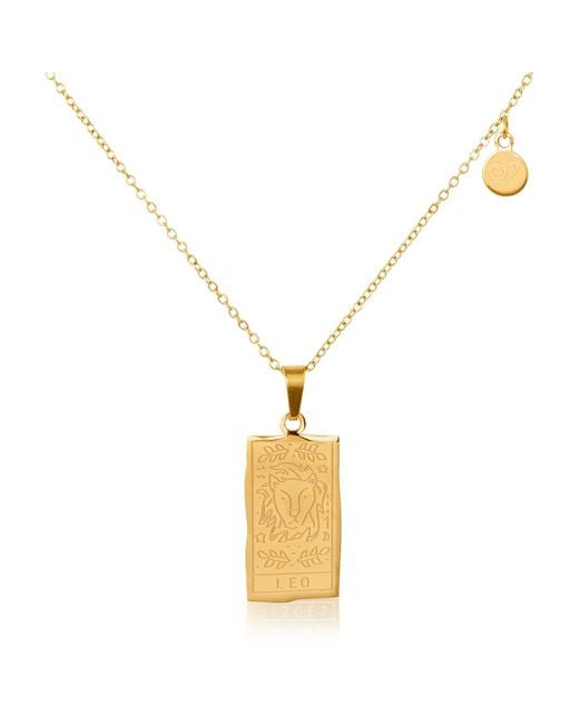 Arctic Fox & Co. Metallic Leo Zodiac Star Sign Necklace