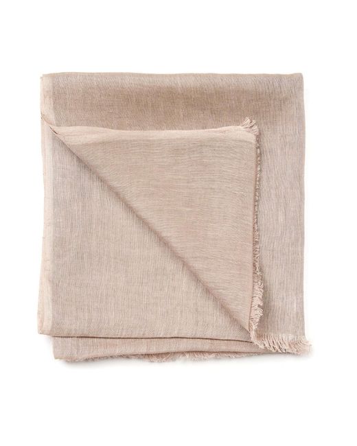 Variously Natural Jute Golden Hand Woven Soft Linen Silk Scarf for men