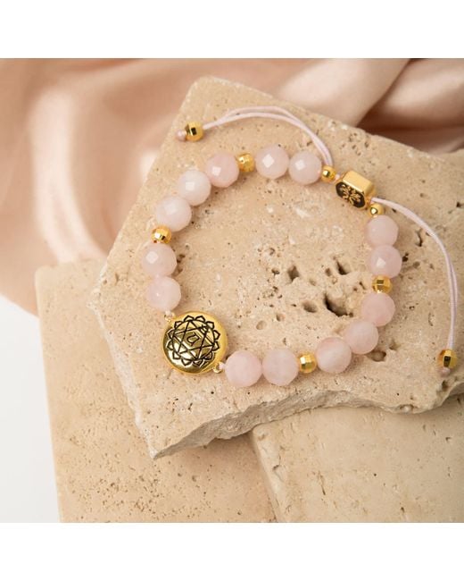 Seven Saints Pink Heart Chakra Rose Quartz Divine Love & Compassion Bracelet