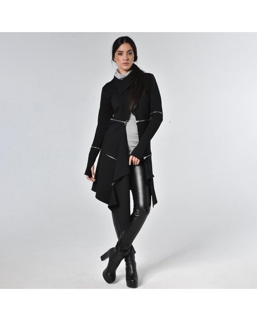 Metamorph Black Extravagant Long Coat