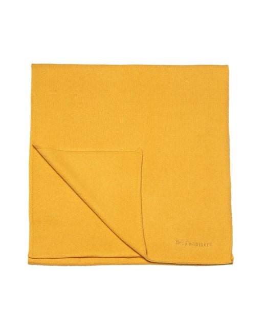 Bel Cashmere Yellow Big Knitted Scarf Sunflower