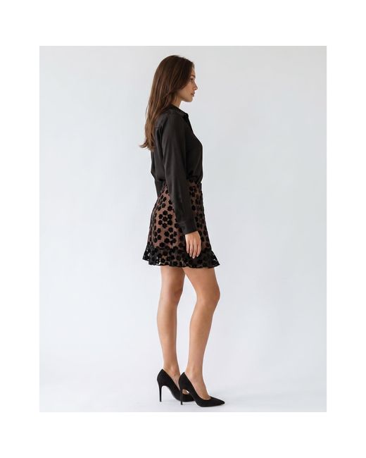Introvertie VIENNA Black Neutrals Over It Viscose Wrap Skirt Mini