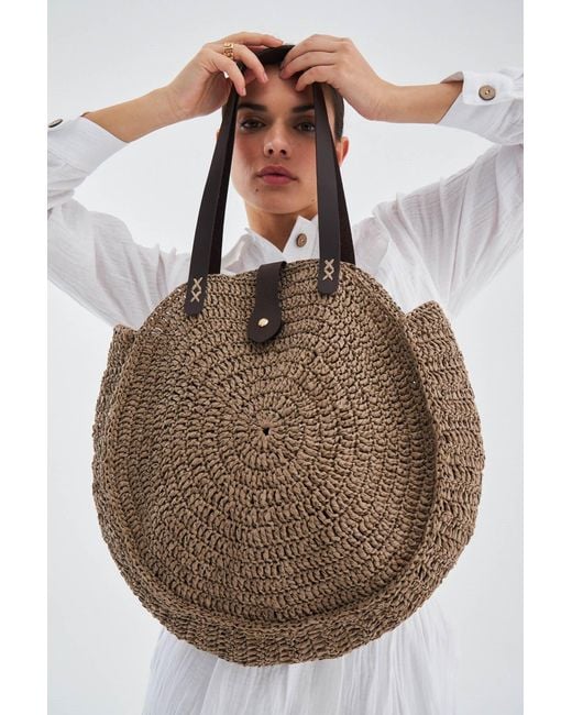 Peraluna Brown Kai Bag Hand Knitted Shoulder Bag