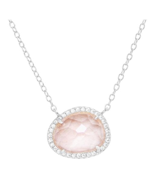 KAMARIA Metallic Kokoto Lab Created Gemstone Necklace