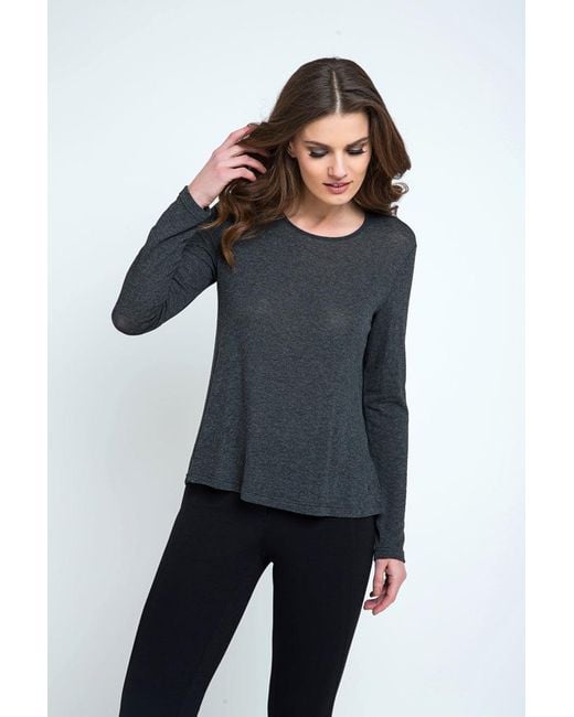 Conquista Black Dark Fine Knit Top