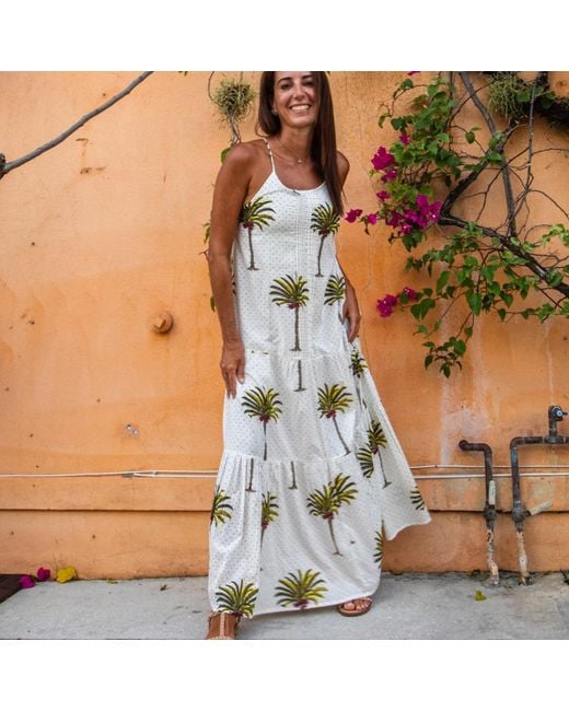 green and white palm tree dress Queen of Sparkles White Palm Tree & Jaguar Dress – Denash Apparel