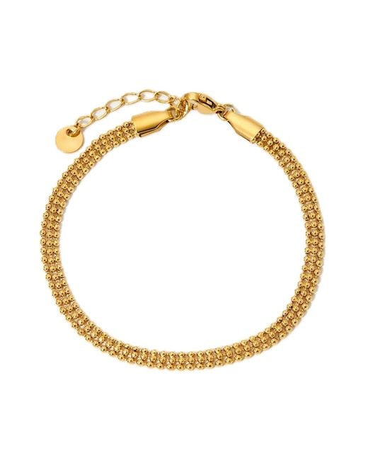 Elk & Bloom Metallic Triple Beaded Satellite Chain 14K Link Bracelet