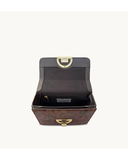Apatchy London Black The Tilly Dark Leopard Hair-On Leather Bag