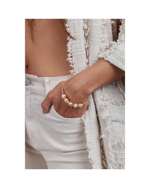Saachi Natural Freshwater Pearl Bracelet Cuff