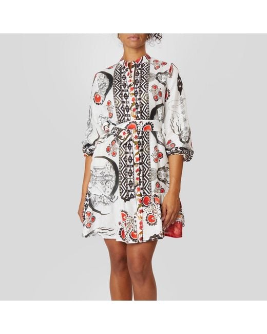 Casa Atelier by Ferdinando Fusco Red Kerala Frou Frou Shirt