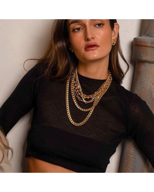 SHYMI Metallic Double Tear Drop Earrings