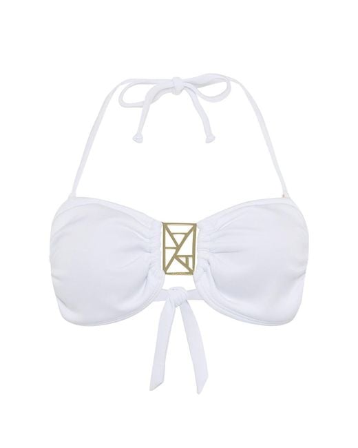Leyla Maya Ltd White Kate Bandeau Bikini Set